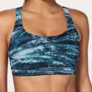 Lululemon Energy Bra Shorelines Multi Blue Size 8 Sports Bra